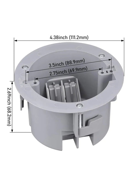Old Work Round Electrical Box 18 Cu In One Gang Device Box for pendant lights ceiling fans and switches ETL listed gray pack of 6