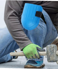 Ride Easy Construction Knee Pads With Non Slip Work Floor Pads For Men And Women Featuring Solid Grip Bottoms for kneeling during masonry work.