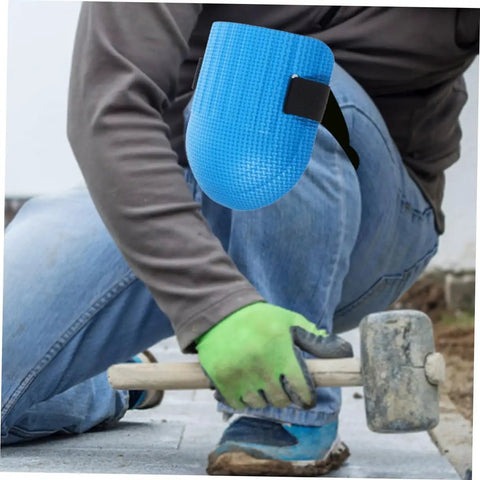 Ride Easy Construction Knee Pads With Non Slip Work Floor Pads For Men And Women Featuring Solid Grip Bottoms for kneeling during masonry work.