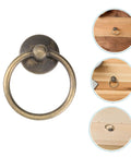 8 Pack Vintage Metal Drop Ring Drawer Pull Handles Zinc Alloy Circular Cabinet Hardware For Kitchen Bedroom Office Cabinets