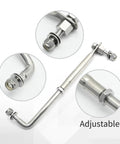 Adjustable Boat Engine Stainless Steel Steering Tie Rod Drag Link Kit 315 to 395 mm and 12.4 to 15.55 in for Beefy Durable Marine Steering Upgrades and Easy Install, stainless steel rod