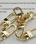 34mm Swivel Lobster Clasp Set For One Handed Operation With Smooth Locking Motion Zinc Alloy Gold Finish Snap Hook Buckles