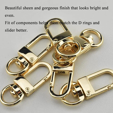 34mm Swivel Lobster Clasp Set For One Handed Operation With Smooth Locking Motion Zinc Alloy Gold Finish Snap Hook Buckles