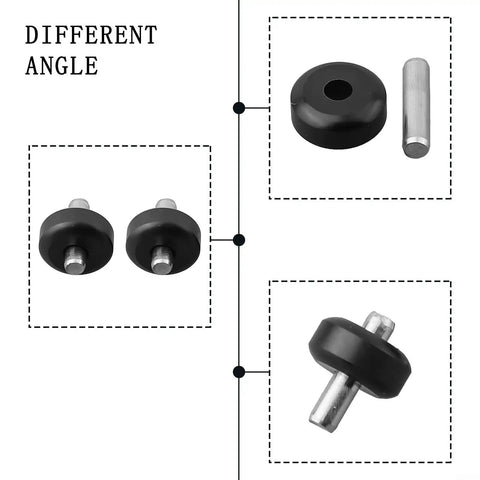Different angles of caster wheel replacement for Floor 3 S3 Breeze and IFLOOR 3 robot vacuum with metal axle.