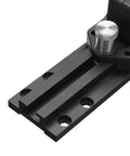 Close-up of TS Precision Table Saw Stock Guides For Straight Rips And Perfect Dadoes, Easy Mount Jig System showing the clamping mechanism.