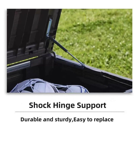 Hydraulic Hinge Gas Strut For Deck Box Replacement Parts No Brainer Easy Install Soft Close Lid Support Heavy Duty shown in use