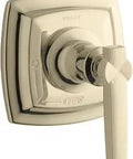 Margaux Volume Control Trim For Shower Valve Systems T162414AF in French Gold finish, square design, side view