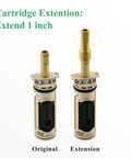 Handle Extension Kit Replacement For Posi Temp Single Handle Tub And Shower Faucets with original and 1 inch brass extension