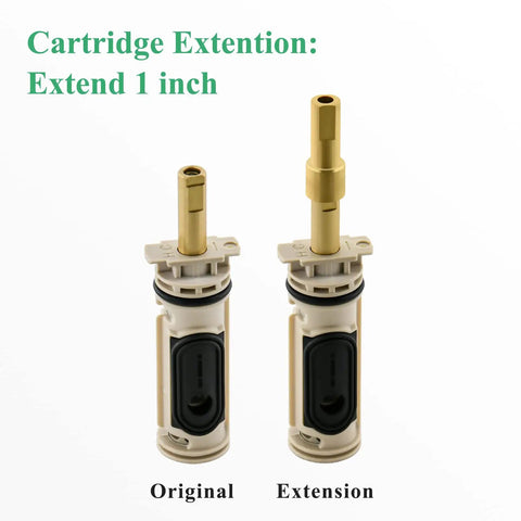 Handle Extension Kit Replacement For Posi Temp Single Handle Tub And Shower Faucets with original and 1 inch brass extension