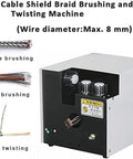 Auto Adjustable Wire Twisting Machine For Shielded Cable, compact design, cable brushing and twisting, max wire diameter 8mm.