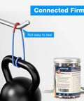 2:1 Heat Shrink Tubing Kit With 162Pcs In 9 Colors And 6 Sizes shown with firmly connected blue tubing on weight