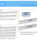 Built Tough Bifold Door Hardware With Reinforced Steel Track And Smooth Gliding Pivot Wheels Complete Closet Hardware Kit showing 30 inch and 60 inch track setup.