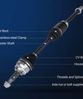 CV Axle Shaft Assembly Front Right Passenger Side For Toyota Camry Avalon Highlander Solara And Lexus ES RX Models With 2.5L 3.0L 3.3L Or 3.5L Engines FWD Replacement