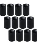 Image of 12 Pack Round Silicone Cabinet and Door Handle Protectors Black Food Grade Durable Covers with Strong Double Sided Adhesive