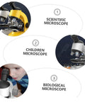 Kid Friendly High Definition Microscope Learning Set For Safe Easy Observation And Hands On Science Exploration with various models.