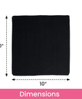 Foot Friendly Bunk Bed Ladder Pads With Soft Brushed Fabric For Plush Foot Comfort, 10x10 inch dimensions, black pad
