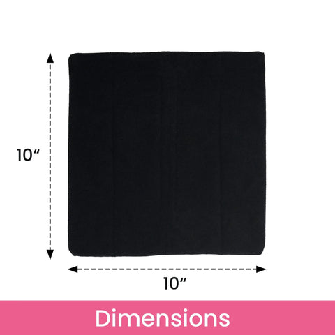 Foot Friendly Bunk Bed Ladder Pads With Soft Brushed Fabric For Plush Foot Comfort, 10x10 inch dimensions, black pad