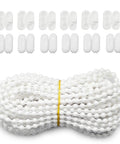 White Bead Chain Cord For Roller Blinds Replacement 10 Yards With 12 Ball Chain Connectors, plastic beads and fittings visible
