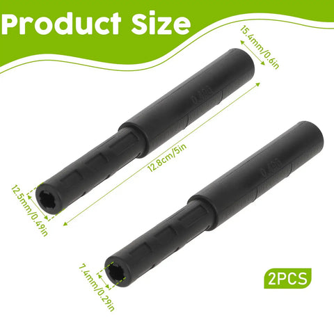 Two Pack Golf Club Shaft Extension Rods For Wood Putters, Carbon Fiber Putter Extenders, 12.8cm size, black color, easy install.