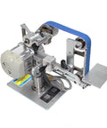 Heavy Duty 550W Belt Sander With Brushless Motor And 762x25 Mm Sanding Belt on a metal base for precise metal and wood finishing.