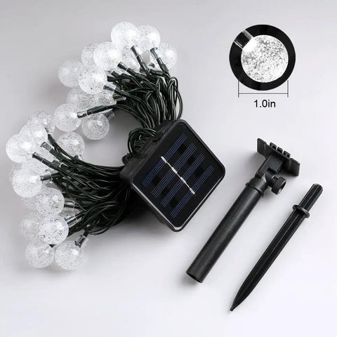 Solar String Lights Outdoor Waterproof 56ft 100 LED Globe Lights With 8 Modes Auto On Off Warm White For Garden Use