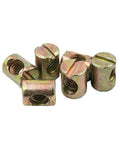 Barrel Nuts Set For Furniture Building, Slotted Barrel Cross Dowel Nuts M5 M6 M8, Zinc Plated, Heavy Duty, Easy Install, 10 Piece Pack