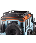 Stainless Steel Checkered Plate Roof And Body Protection Kit For H8H One Eighth Scale RC Car showing roof installation
