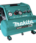 Built Tough One Point Five Horsepower Three Gallon Oil Free Electric Air Compressor Featuring Sixty Decibel Quiet Operation and Durable Roll Cage.