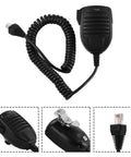 Two Way Radio Shoulder Speaker Mic With PTT Button And Mic Hanger For Portable Radios Hands Free Communications Belt Clip Durable Microphone