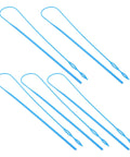 5 Piece Flexible Plastic Drawstring Threader Tool Set For Jeans Sweatpants Hoodies And Jackets Must Have DIY Sewing Accessory For Quick String Threading Wear Resistant With Universal Compatibility, 5 blue plastic threaders on white