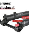 Close-up of damping adjustment on Beefy Dual Crown MTB Air Fork For Downhill And Trail Riding 150mm Travel Fits 27.5 Or 29 Inch Wheels