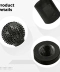 Close-up of 30mm ball gouge grinder attachment with carbon steel build and secure mount, ideal for wood carving and hollowing.