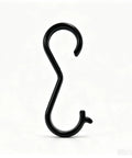 Zozen Measuring Wheel Replacement Parts - S-Hook, black metal hook, curved design, side view, for holding and securing.