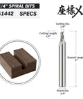 ZahyoX Amazon 1/4in shank upcut spiral CNC router bit, 1/8in dia, 1/4in cut length, 2in overall length