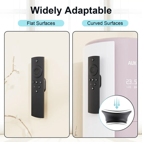 Magnetic Remote Control Holder With Self Adhesive Wall Mount 6 Pack Upgraded Silicone Organizer for flat and curved surfaces