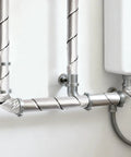All Season Outdoor Pipe Insulation Wrap 2 Inch Wide By 33 Foot Self Adhering Foam Tape With Aluminum Foil on plumbing pipes