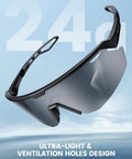 Ultra Lightweight Polarized Sports Shades For Men And Women 24g TAC HD UV400 Protection Adjustable Nose Pads Perfect For Cycling Running Fishing Golf Beach Driving And More