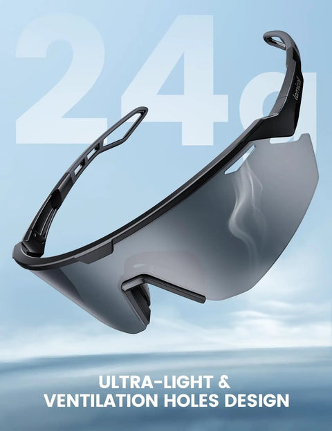 Ultra Lightweight Polarized Sports Shades For Men And Women 24g TAC HD UV400 Protection Adjustable Nose Pads Perfect For Cycling Running Fishing Golf Beach Driving And More