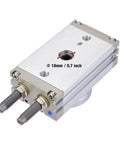 180 Degrees Rotary Pneumatic Air Cylinder, aluminum alloy, 18mm bore, adjustable angle