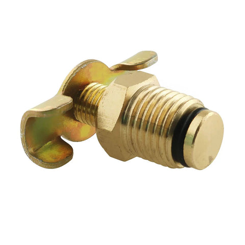 One Quarter Inch External Drain Cock Two Pack Brass Air Hose Fittings And Air Compressor Blowdown Valve NPT Male Drain Switch With Handle