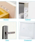 Clear Self Stick Rubber Feet Bumper Pads for Doors, Cabinets, Drawers, and Closets, preventing scratches and rattles