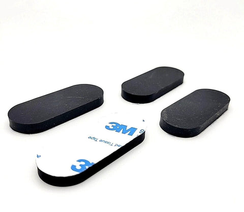 2 Inch By 3/4 Inch Oval Silicone Bumper Feet 3/16 Inch Thick With Strong Adhesive Backing Non Slip Waterproof Pads 8 Pack Bundle