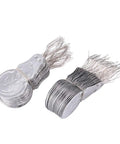 100x Silver Tone Wire Loop Needle Threader For Sewing DIY Hand Or Machine Stitching Tool Aluminum And Metal Construction