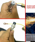 P80 Plasma Cutter Torch Gun 10Ft 3M Non Touch Pilot Arc Fits CUT55 CUT55P showing control switch with 2-pin connection