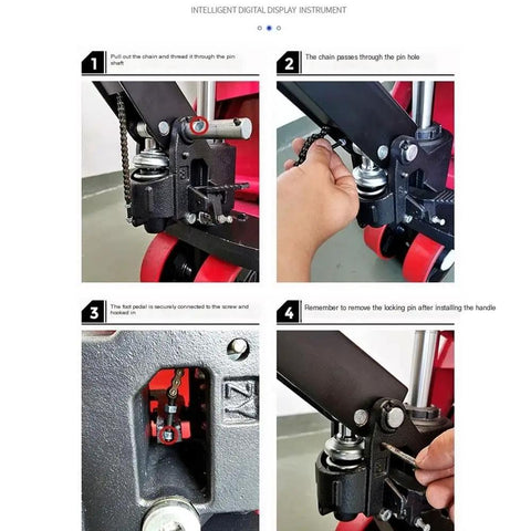 Heavy Duty Pallet Truck Scale With Digital Screen And Comfort Grip Handle Built For Rock Solid Job Site Hauling No Sweat Unloading Industrial Weighing System Four Load Cells Auto Shut Off 4400 Lb Capacity 46 Inch Forks For Smooth Freight Moves
