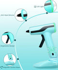Cordless Hot Glue Gun Kit With Rechargeable Built In Battery Smart Auto Off 2Ah, Mini Glue Gun showing ergonomic design and features