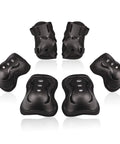 Kids Protective Gear Set Knee Pads Elbow Pads And Wrist Guards For Roller Skating Cycling BMX Bike Skateboarding Inline Skating Black Small