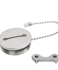 2 Inch Boat Fuel Tank Cap With Key, 316 Stainless Steel Polished Deck Fill Cap For Yachts, Caravans, RVs And Trucks, Rustproof Marine Hardware