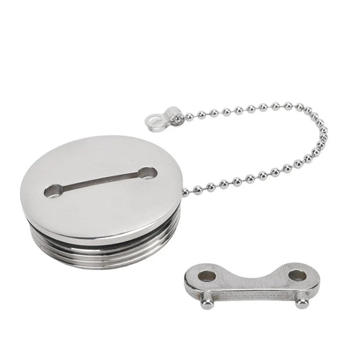 2 Inch Boat Fuel Tank Cap With Key, 316 Stainless Steel Polished Deck Fill Cap For Yachts, Caravans, RVs And Trucks, Rustproof Marine Hardware