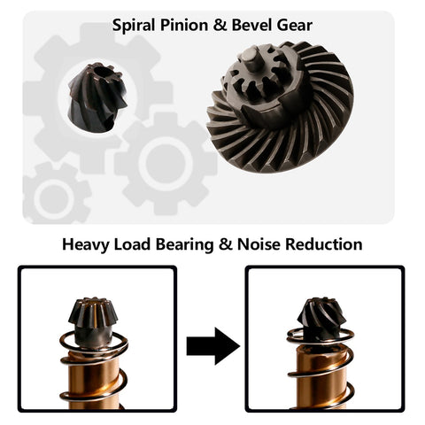 Spiral Gear Set For AEG V2 V3 Gearbox Upgrade Kit 18 To 1 For M4 AK MP5 G36 P90 CNC Machined 40Cr Steel High Load Durability And Noise Reduction For Enhanced Performance